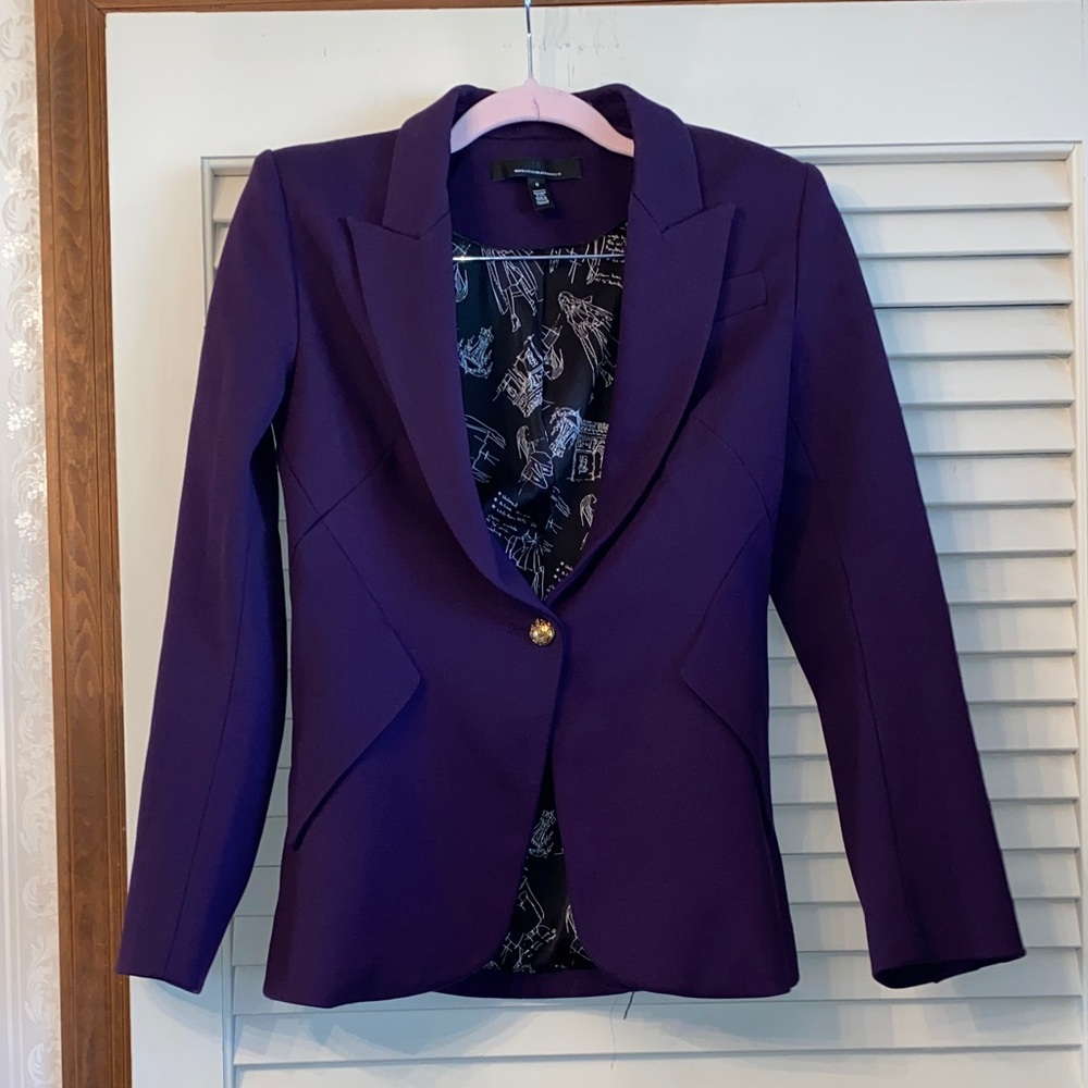 WHBM Editor Blazer Comfort Stretch Purple 0